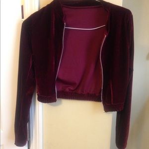 Velvet Crop Top Jacket